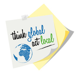 Post it | Notizzettel | think global act local
