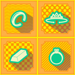 Seamless background with  jewelry icons for your design