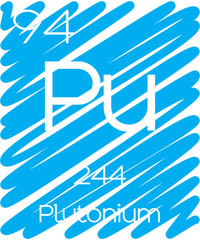Informative Illustration of the Periodic Element - Plutonium