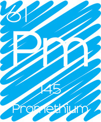 Informative Illustration of the Periodic Element - Promethium