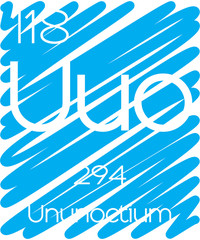 Informative Illustration of the Periodic Element - Ununoctium