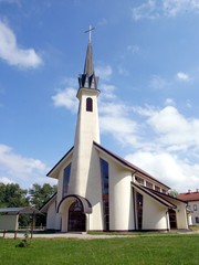 Fototapeta na wymiar modern catholic church in Krakow