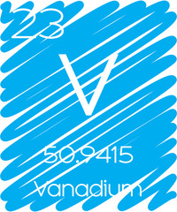 Informative Illustration of the Periodic Element - Vanadium