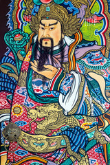 Obraz na płótnie Canvas Guan Yu deva [God of honor] paint fine art on the door of chines