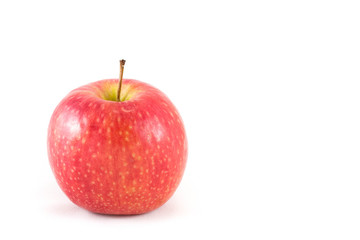 red apple with white background