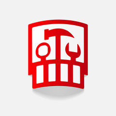 realistic design element: set of tools