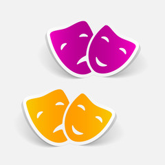 realistic design element: mask