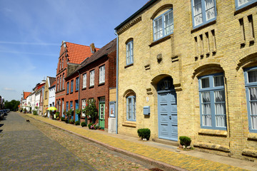 Fototapeta na wymiar Friedrichstadt - Historische Altstadt - Nordfriesland 