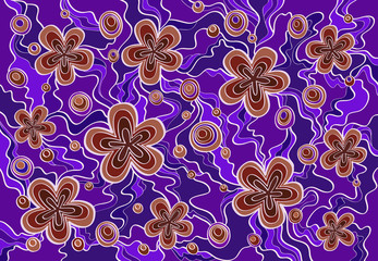 Vector floral hand drawn background pattern.