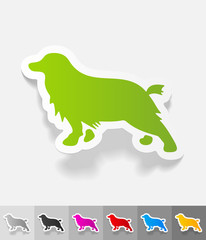 realistic design element. spaniel
