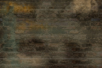 vintage and grunge old baked clay brick wall texture background