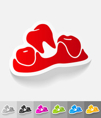 realistic design element. lost tooth