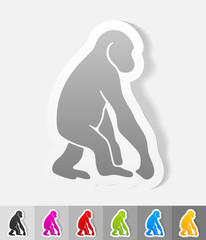 Fototapeta premium realistic design element. monkey