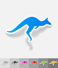 realistic design element. kangaroo