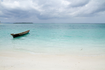 Fototapeta na wymiar nungwi beach in the isle of zanzibar