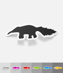 realistic design element. skunk