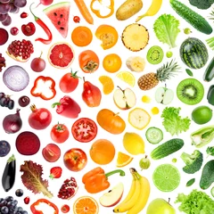 Zelfklevend Fotobehang Collection of fruits and vegetables © seralex