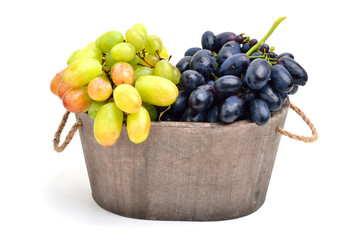 ripe grape isolated on the white background