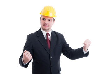 Successful and victorious engineer, architect or contractor