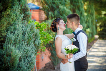 Stylish wedding in the park