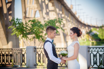 Young loving wedding