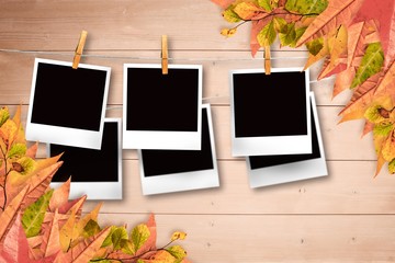 Obraz premium Composite image of autumn leaves pattern