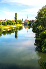 Fototapeta na wymiar The River Crisul Repede flowing through Oradea.