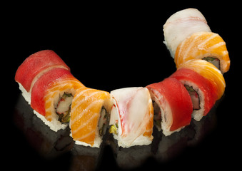 Rainbow Maki Sushi
