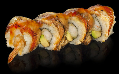 Red Dragon sushi roll with avocado