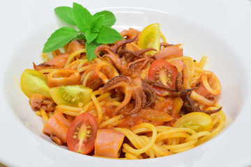 Spaghetti mit Kalamares