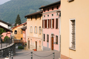 Houses at the old village of Cadepiano near Lugano