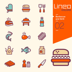 Lineo Colors - Barbecue and Grill icons
