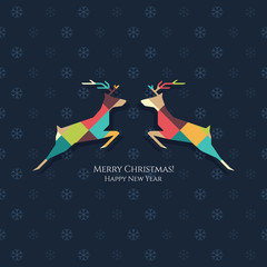 Obraz na płótnie Canvas Christmas and New Year. Vector greeting card