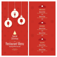 Special Christmas festive menu design - 91562753