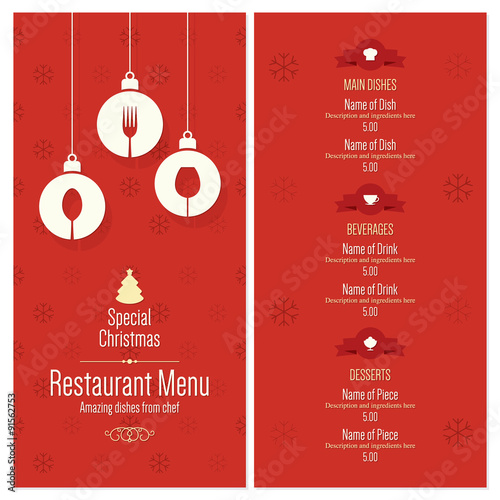 &quot;Special Christmas festive menu design&quot; fichier vectoriel libre de