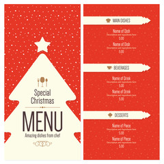 Special Christmas festive menu design - 91562958