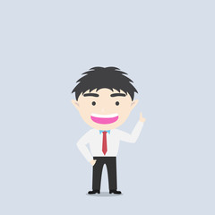 businessman shows the thumb