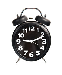 old style alarm clock isolate on white