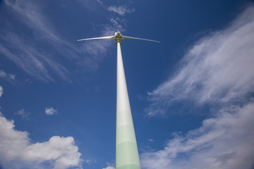 german windrad with cloudscape