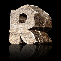 stone letter R