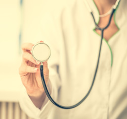 doctor holding a stethoscope