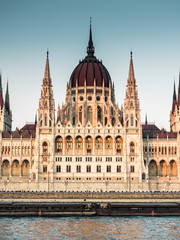 view on Hungarian Parliament from river