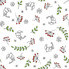 Christmas and New Year seamless vector pattern