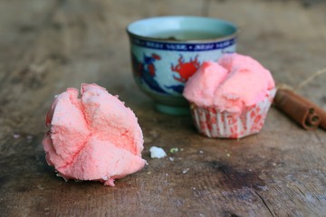 Colorful of tasty cupcakes