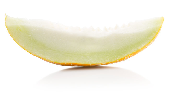 melon slice isolated on the white background