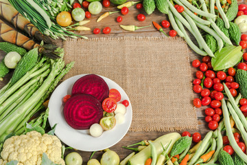 Prepared Fresh vegetables for cooking