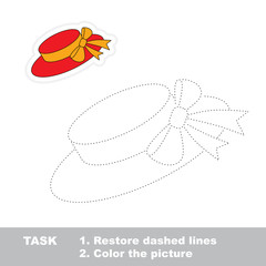 Cartoon hat to be traced.