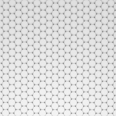 Carbon molecular structure grid background isolated on white