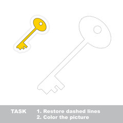 Cartoon key to be traced.