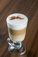 Frothy, layered cappuccino